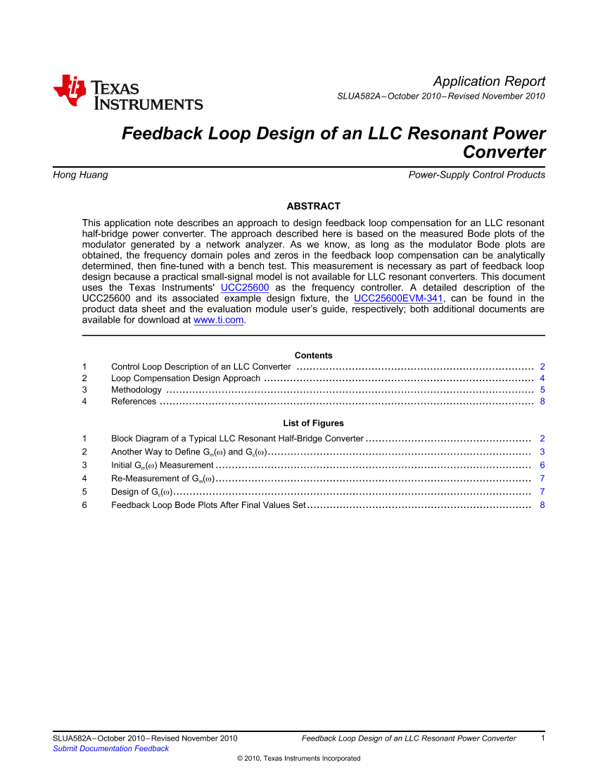 LCC环路反馈设计Feedback Loop Design of an LLC Resonant Power ConverterLCC环路反馈设计Feedback Loop Design of an LLC Resonant Power Converter_1.png